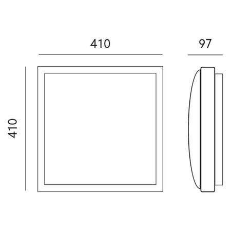Plafond LED stropní svítidlo SAMIRA B 2x E27 41cm IP20 Black KOBI