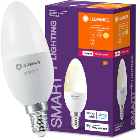 LED žárovka E14 B40 4.9W 470lm 2700K Teplá bílá LEDVANCE SMART+ ZigBee Dimmable