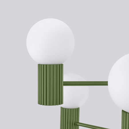 Lustr Závěsné svítidlo 6x G9 Hliníková zelená olivová svatozář French Sky SL.1832 Sollux