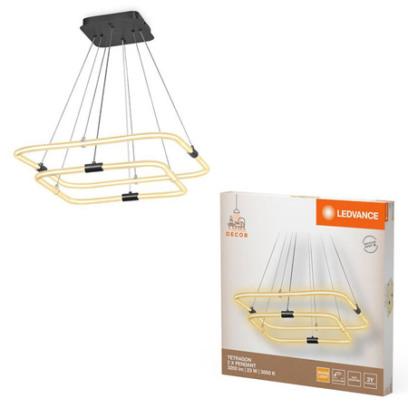 LED 23W 2500lm 3000K teplá stmívatelná šedá dekorace Ledvance stropní závěsná lampa