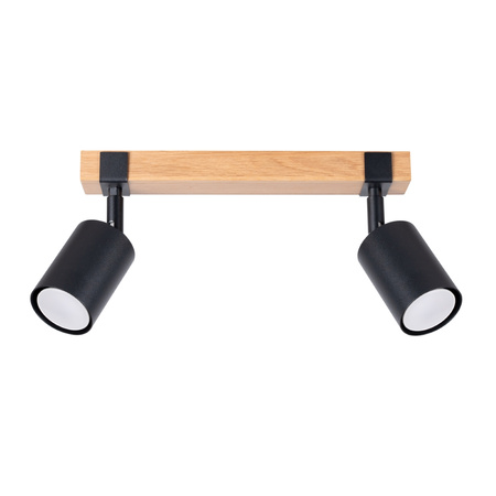 FAGER 2xGU10 Spotlight Moving Black Skandinávské stropní svítidlo SOLLUX