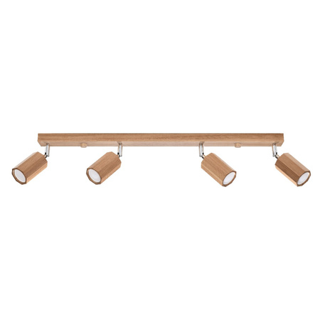 Stropní svítidlo ZEKE 4xGU10 Reflektor Halogenové svítidlo 80cm dub SOLLUX