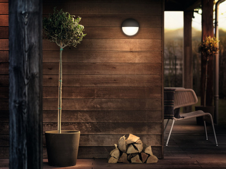 Zahradní lampa LED nástěnná lampa CAPRICORN 6W 2700K IP44 kulatá antracitová PHILIPS