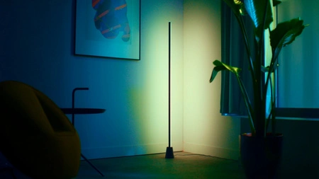 LED herní stojací lampa RGBIC Gradient 135cm podlahové světlo Smart SMART WiFi Bluetooth App WiZ