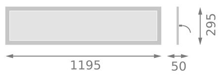 LED panelové stropní svítidlo 42W 4410lm 4000K neutrální bílá 120x30cm integrované Ledvance