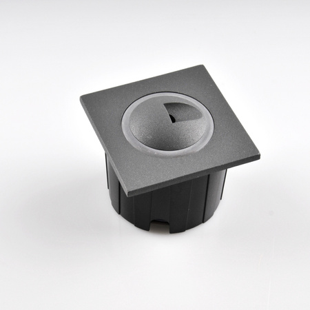 LED světlo na schodiště 3W 20lm IP44 4000K grafitový čtverec Q3 GOLDLUX (Polux)