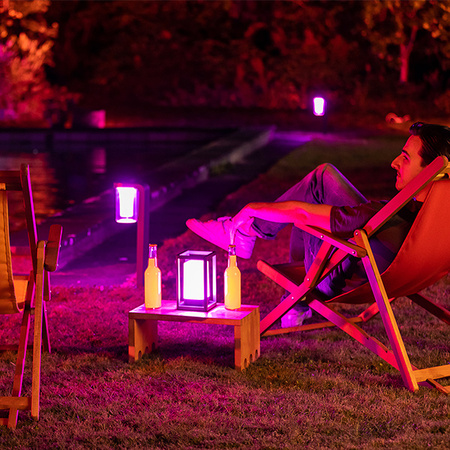 Chytrá venkovní LED stolní lampa RGB+W WIFI SMART+ POWERBANK USB FRAME STŮL LEDVANCE