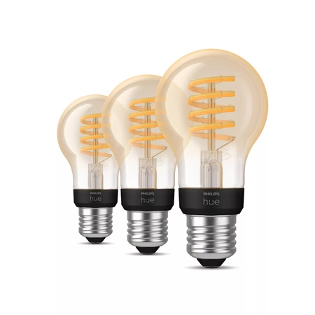 3x LED žárovka E27 A60 7W = 40W 550lm 2200-4500K CCT FILAMENT SMART Smart Bluetooth ZigBee White Ambiance Philips HUE