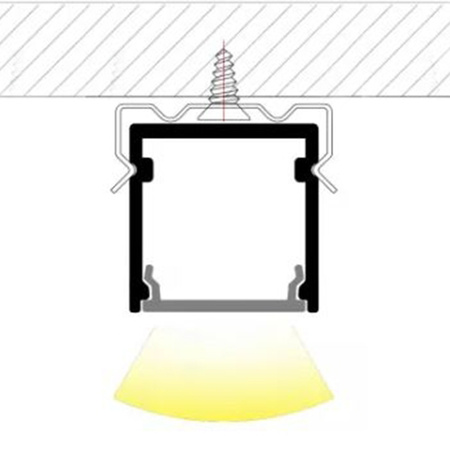 Povrchový Eloxovaný Hliníkový Profil pro LED Pásky KM38, Stříbrný 1m LUMILED