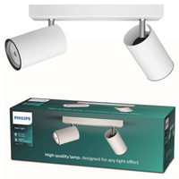 KOSIPO stropní svítidlo Reflektor 2x GU10 bílý Pohyblivý PHILIPS