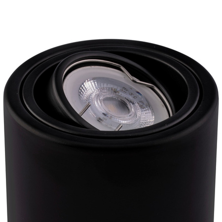 Přisazené svítidlo HALOGEN Aluminium Black SPOT TUBE 10cm pro LED GU10 Bellalux