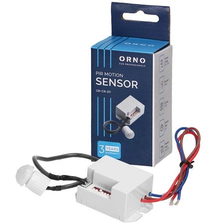 PIR senzor pohybu 800W 360ST s venkovním senzorem Povrchová montáž bílá ORNO