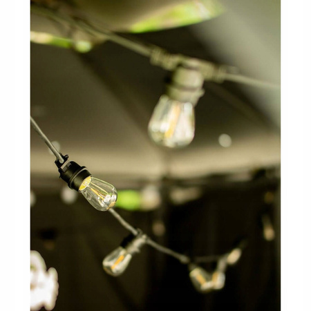 5x Žárovka LED E27, vlákna pro garland ST14 1W = 10W 2700K 100lm Teplá bílá LUMILED