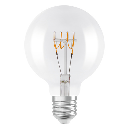 Dekorativní LED žárovka G95 Sphere E27 4,8W = 40W 470lm 2700K Warm 320° Filament Dimmable Vintage 1906 Osram