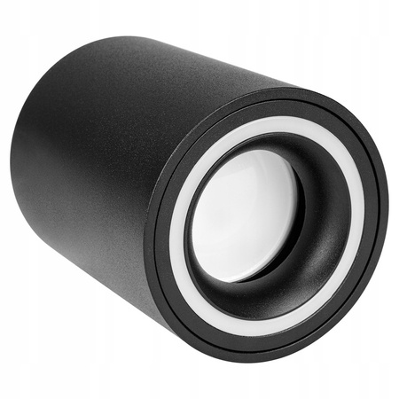 Halogenový reflektorový bodový reflektor GU10 s povrchovou montáží kulatý černý Masterled