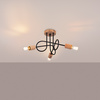 Stropní svítidlo Lustr Spider Pendant 3x E27 Přírodní dřevo Black Ember Peach Puff SL.1477 Sollux