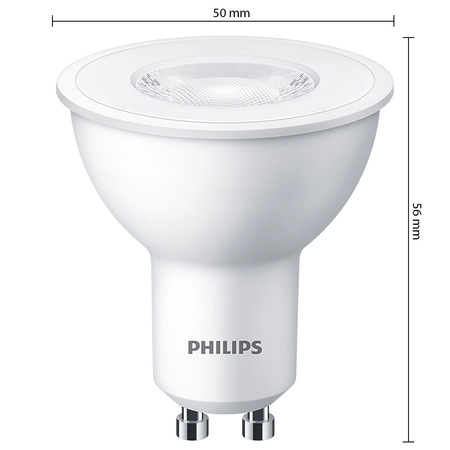 LED žárovka GU10 Reflector PAR16 4,7W = 50W 460lm 4000K Neutral 36° Essential Philips