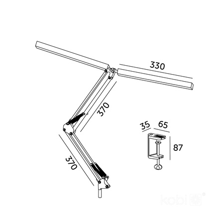 Stolní lampa LED 28W 1400lm CCT 120° černá Tenuix Kobi