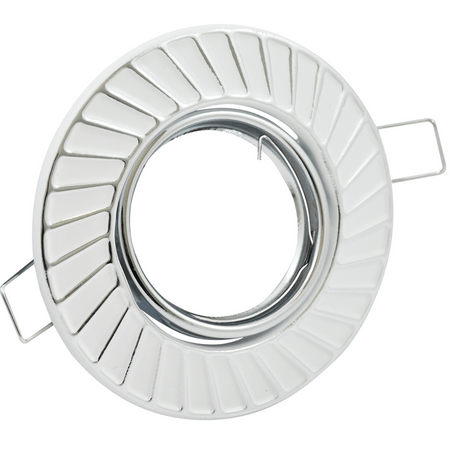 Fobos 7805 GOLDLUX (Polux) kovové stropní vestavné svítidlo. kulaté. bílé + zásuvka MR16