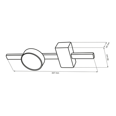GX53 Black JOY Sanico Goldlux Bodové stropní svítidlo pro povrchovou montáž