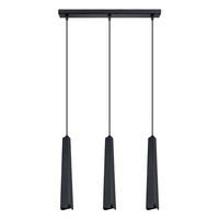 PRYSM 3L 3xG9 Černá skandinávská stropní závěsná lampa SOLLUX