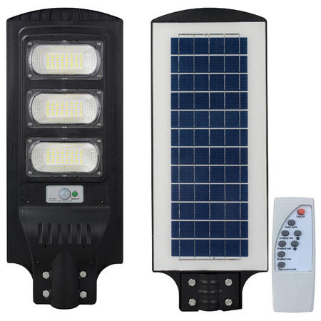 Reflektor LED 200-1000lm 6000K IP65 10W Solar Black se senzorem pohybu a soumraku + dálkové ovládání STREET-9 GOLDLUX (Polux)