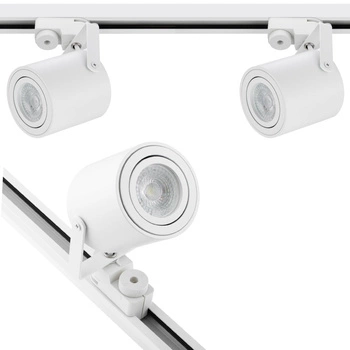 Sada osvětlovacích přípojnic 1m + 2x LED reflektor GU10 bílý matný