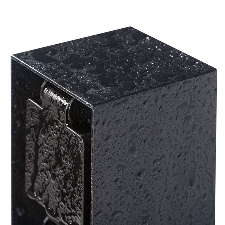 Zahradní sloupky se dvěma zásuvkami 230V 16A IP44 nerez antracit DASTO KANLUX