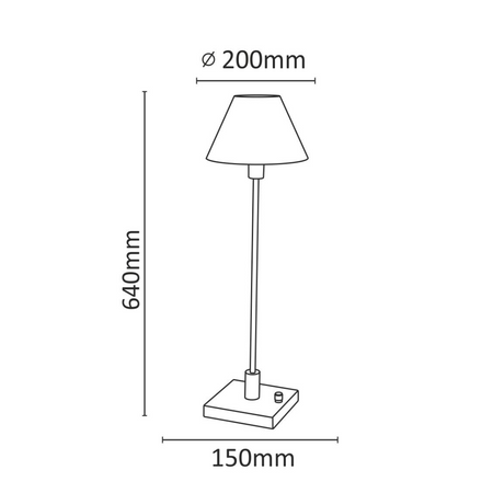 E14 Stolní lampa 64cm GRENA GOLDLUX (Polux) Zlatá