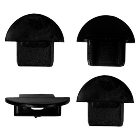 Zapuštěný hliníkový LED profil pod omítku černý 2m se stínítkem z mléčného skla pro LED pásky + krytky Ecolight řady P