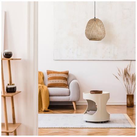 Bambusová dekorativní závěsná lampa E27 Boho Barso Kobi