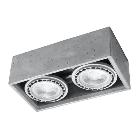 Svítidlo pro povrchovou montáž QUATRO 2 2xGU10 ES111 Spot Rectangular Grey SOLLUX