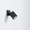 Nástěnné svítidlo MERIDA GU10 s reflektorem Pohyblivé Minimalistické černé SOLLUX
