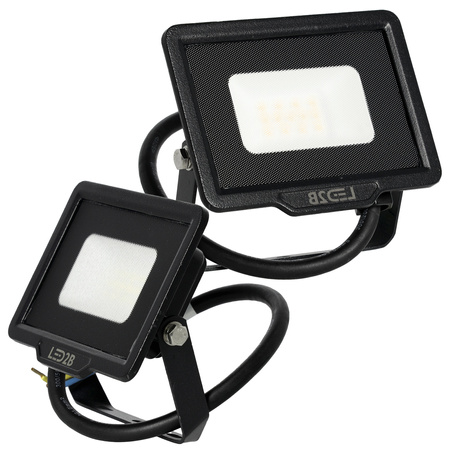LED reflektor venkovní zahradní 10W 800lm 6500K studený 120° IP65 černý MH Kobi