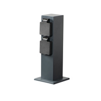 Zahradní sloupky se dvěma zásuvkami 230V 16A IP44 nerez antracit NASTO KANLUX