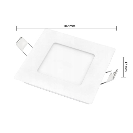 LED panelové stropní svítidlo 6W 480lm 6500K Cold Recessed Square White Proma Masterled