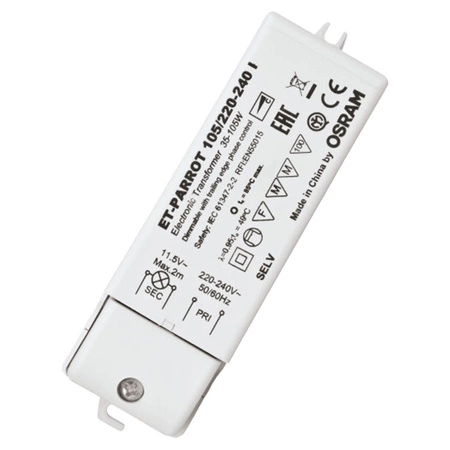 Elektronický halogenový napájecí transformátor AC 35-105W 12V ET-PARROT OSRAM