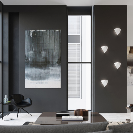 LED SOLIDO 2xG9 Nástěnné svítidlo Trojúhelníková bílá SOLLUX