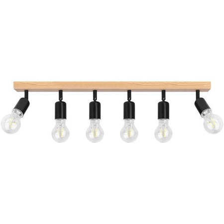 Spot Tuba Stropní svítidlo Reflektor Halogenové svítidlo 6x E27 Pohyblivé Černohnědé Eos Masterled