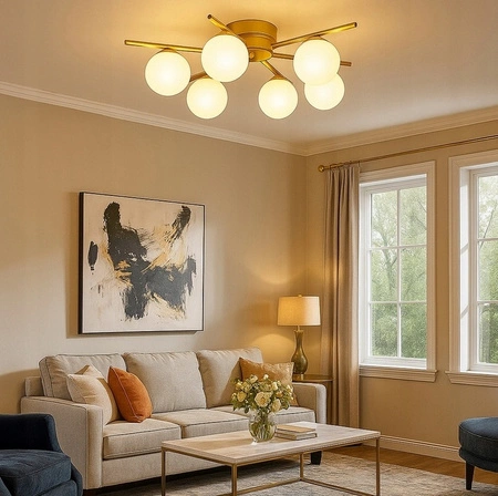 Lustr Stropní závěsné světlo Dekorativní 6x G9 Gold Bali Masterled