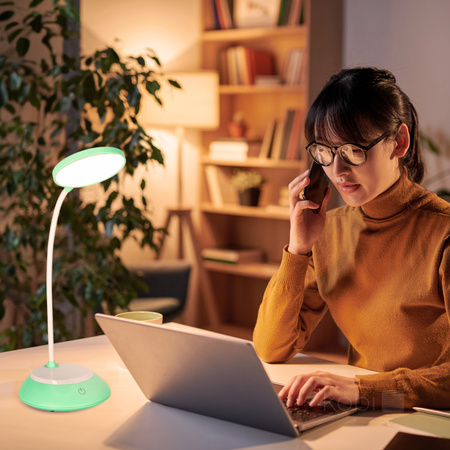 LED 5W 200lm CCT 270° dobíjecí modrá stolní lampa Visua Kobi