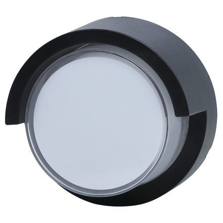 Nástěnná venkovní fasádní LED lampa 12W 1400lm 4000K Neutrální 120° Černá IP44 Essen Sanico Goldlux