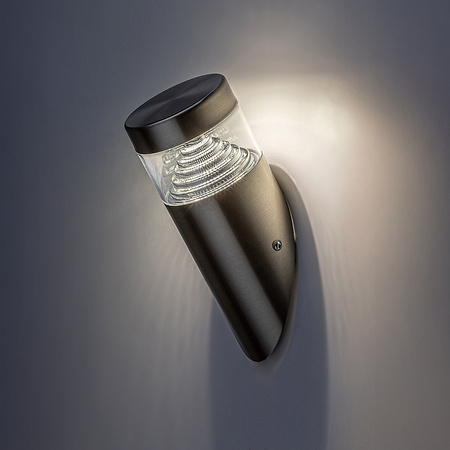 Zahradní lampa LED nástěnná lampa LISABON 7W 4000K IP54 Válcový chrom RABALUX