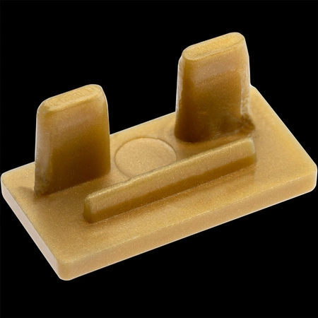 Záslepka pro Povrchový Profil MINI, Plná Zlatá Plastová LUMILED