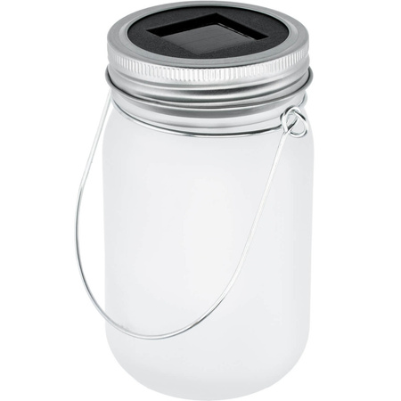 Zahradní lucerna LED Solar Jar Flame 13cm