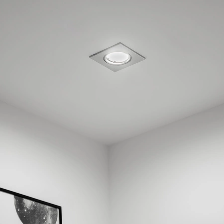 Halogenové svítidlo pod omítku Pohyblivé čtvercové svítidlo PICTOR Chrome Sheet MR16 GU10 LUMILED