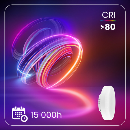 Žárovka LED GX53, 8W = 60W 720lm 3000K Teplá bílá 120° LUMILED