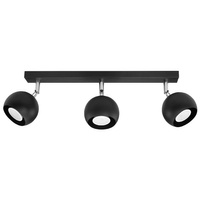 OCULARE stropní svítidlo 3xGU10 Reflektor Halogenové svítidlo Pohyblivé 45cm Černá SOLLUX