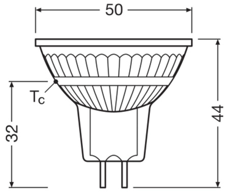 LED reflektorová žárovka GU5.3 MR16 2,1W = 20W 210lm 2700K teplá bílá 120° 12V Ledvance