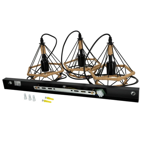 Dekorativní bambusová závěsná lampa 3x E27 Siena Kobi